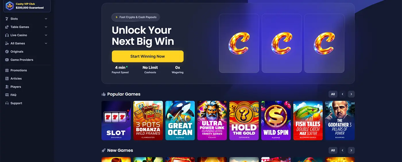 Cashy Online Casino Australia