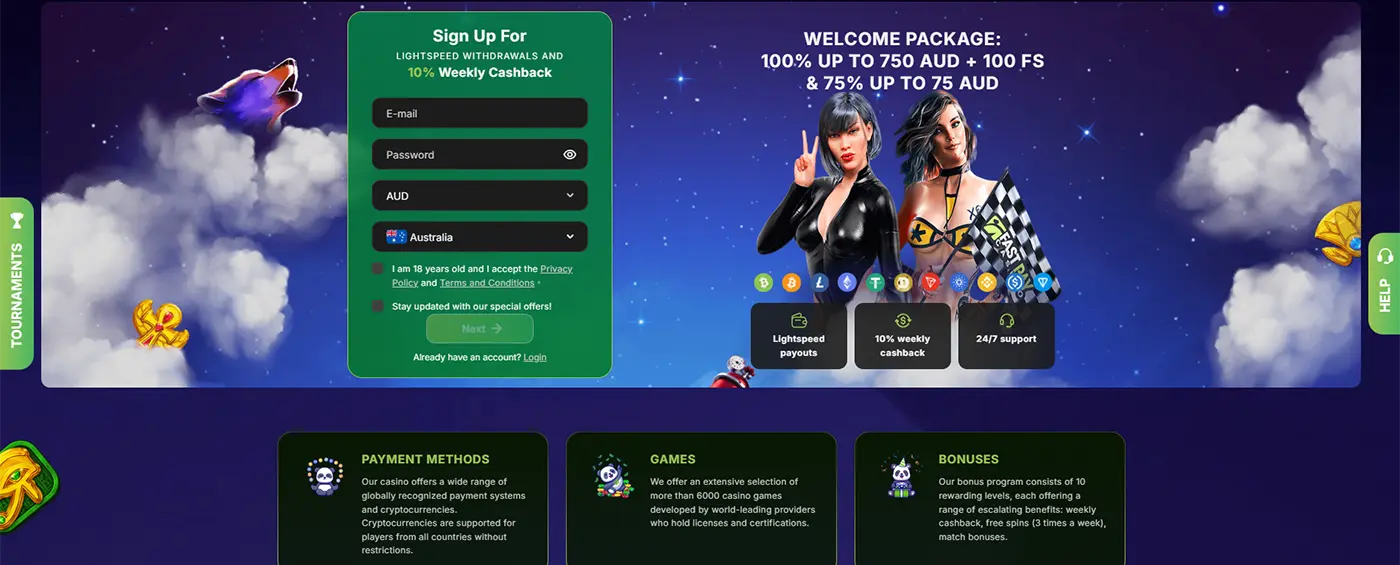 Fast Pay Casino lobby on an Australian account