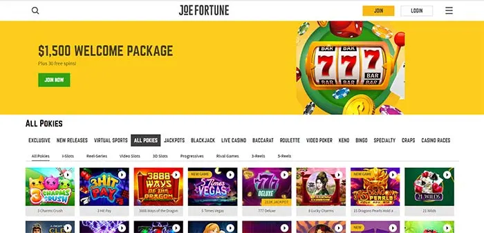 Joe Fortune Online Casino