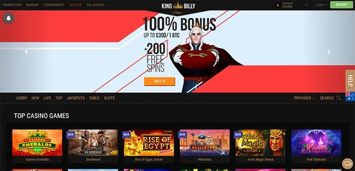 King Billy AUD Online Casino